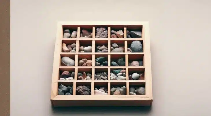SAFE Rock Collection Box-Stackable Wood Drawer for Rocks Minerals & Fossils